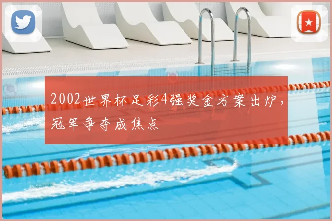 2002世界杯足彩4强奖金方案出炉，冠军争夺成焦点